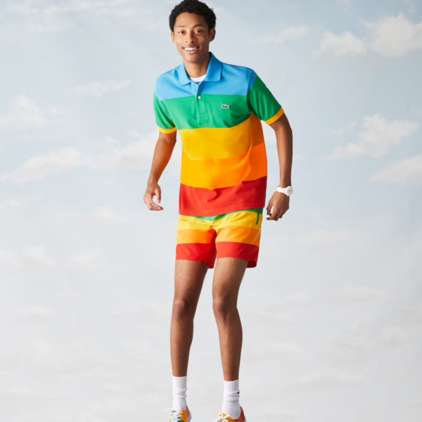 Áo Lacoste Men's Polaroid Multi Color Block Polo PH2082-51G-LLX - Ảnh 5