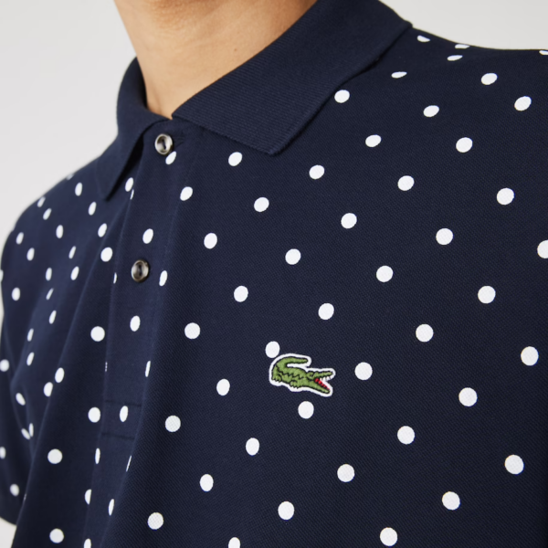 Áo Lacoste Men's Polka Dot Cotton Pique Polo PH2383-51G-525 - Ảnh 5