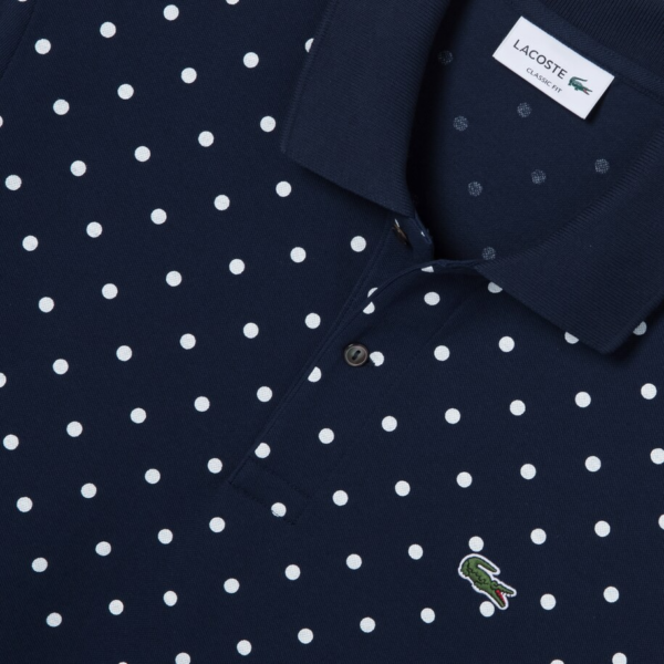 Áo Lacoste Men's Polka Dot Cotton Pique Polo PH2383-51G-525 - Ảnh 6
