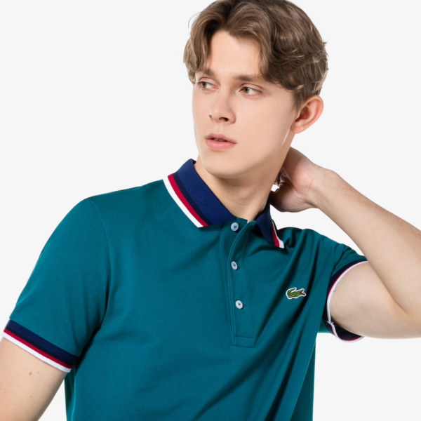 Áo Lacoste Men's Color Matching Semi Fancy Polo PH3461-51G-ZCD - Ảnh 3