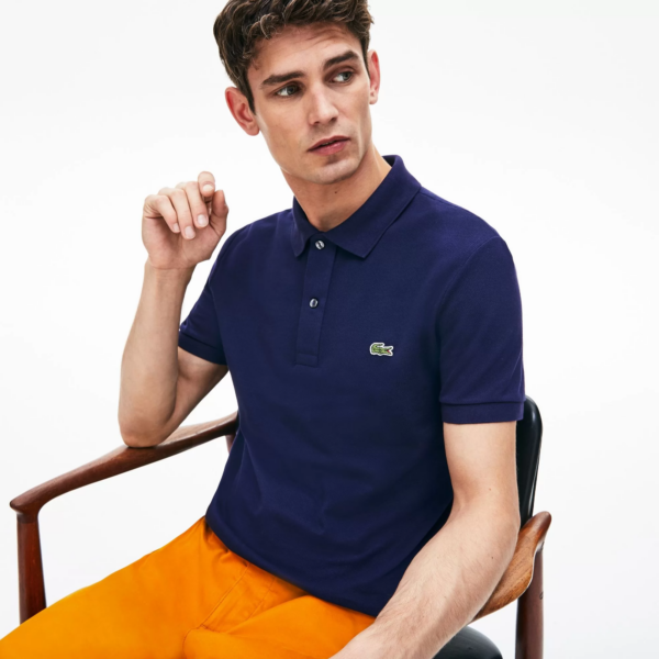Áo Lacoste Slim Fit Polo Shirt 'Navy Blue' PH4012-11-166 - Ảnh 2