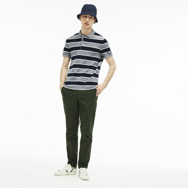 Áo Lacoste  Men's Birds Eye Stripe Polo PH4241 - Ảnh 2