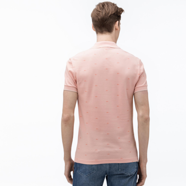 Áo Lacoste Men's Micro Print Polo Shirt PH5061-XF6 - Ảnh 4
