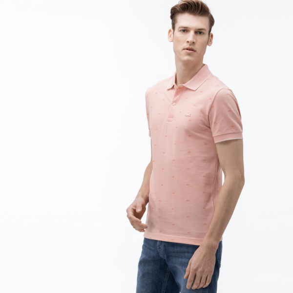 Áo Lacoste Men's Micro Print Polo Shirt PH5061-XF6 - Ảnh 3