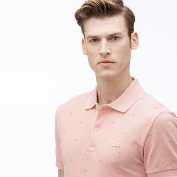Áo Lacoste Men's Micro Print Polo Shirt PH5061-XF6 - Ảnh 2
