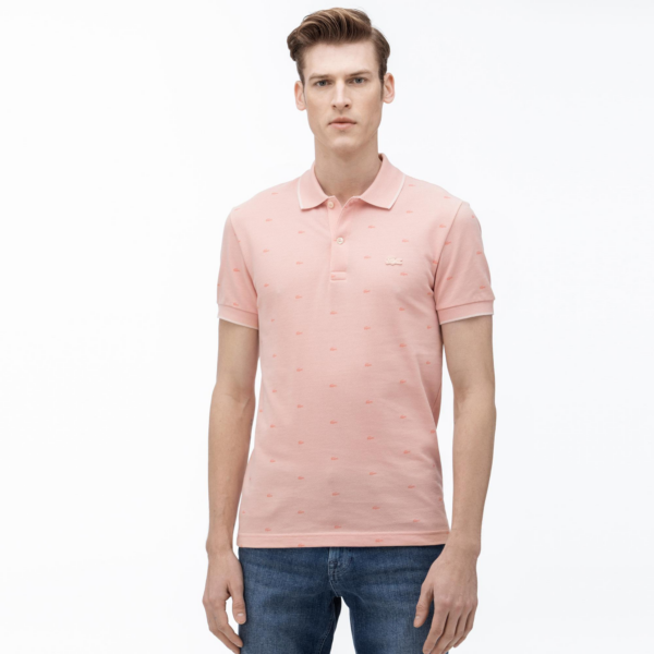 Áo Lacoste Men's Micro Print Polo Shirt PH5061-XF6 - Ảnh 5