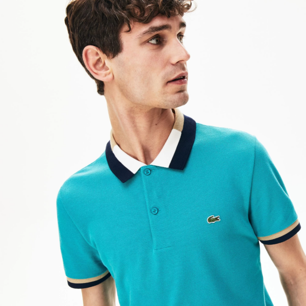 Áo Lacoste Men's Contrast Cotton Polo Shirt PH5095-XN3 - Ảnh 4