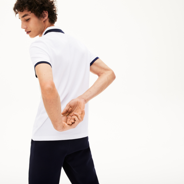 Áo Lacoste Men's Contrast Cotton Polo Shirt PH5095-TU8 - Ảnh 4