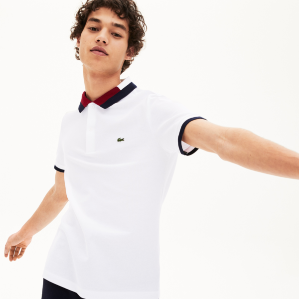 Áo Lacoste Men's Contrast Cotton Polo Shirt PH5095-TU8 - Ảnh 3
