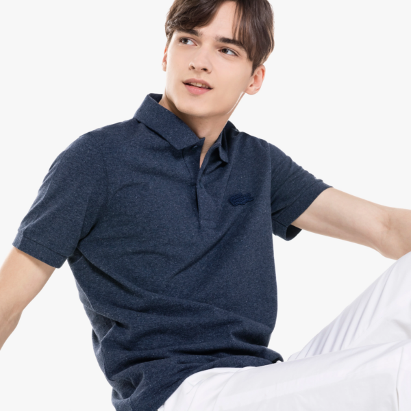 Áo Lacoste Loop Polo Shirt Regular Fit Heathered Cotton Piqué PH5403-51G - Ảnh 5