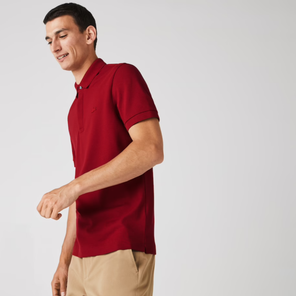 Áo Men's Lacoste Paris Polo Shirt Regular Fit Stretch Cotton Piqué PH5522-Z1Q - Ảnh 4