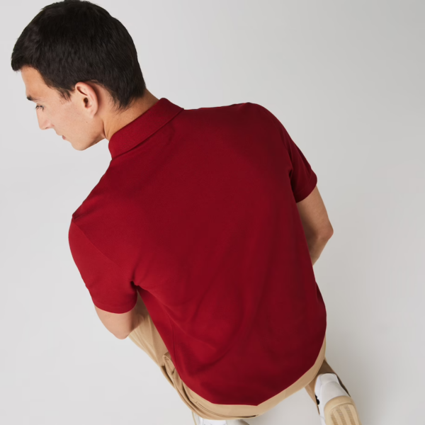 Áo Men's Lacoste Paris Polo Shirt Regular Fit Stretch Cotton Piqué PH5522-Z1Q - Ảnh 3