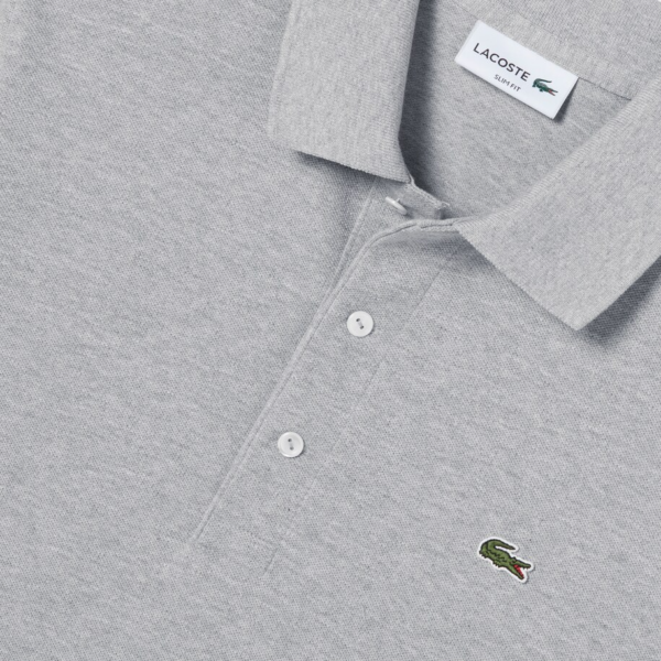 Áo Lacoste Slim Fit Stretch Cotton Piqué Polo 'Silver' PH7937-51GT-CCA - Ảnh 4