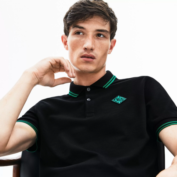 Áo Lacoste Slim Fit Cotton Pique Polo 'Diamond Badge' - Ảnh 4