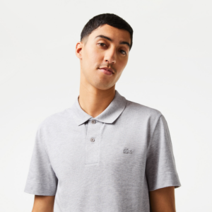 Ao Lacoste Breathable Cotton Pique Polo Shirt 'Gray' PH8361-53G-CCA