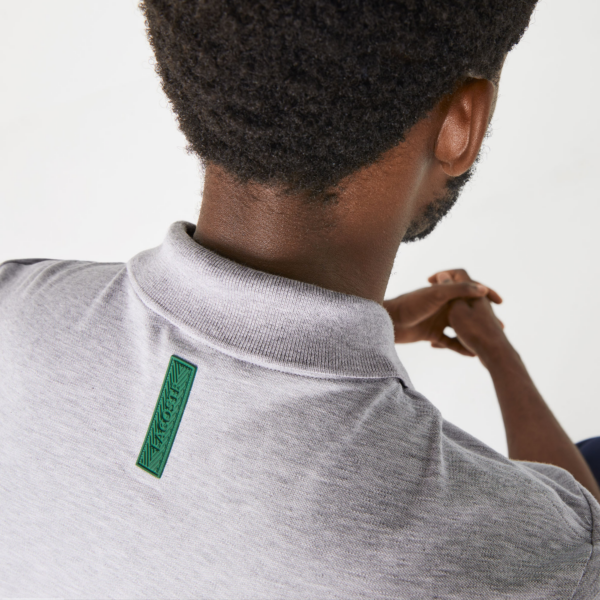 Ao Lacoste Breathable Cotton Pique Polo Shirt 'Gray' PH8361-53G-CCA