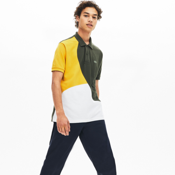 Áo Lacoste L.12.12 Colourblock Piqué Polo Shirt PH8526-22V - Ảnh 4