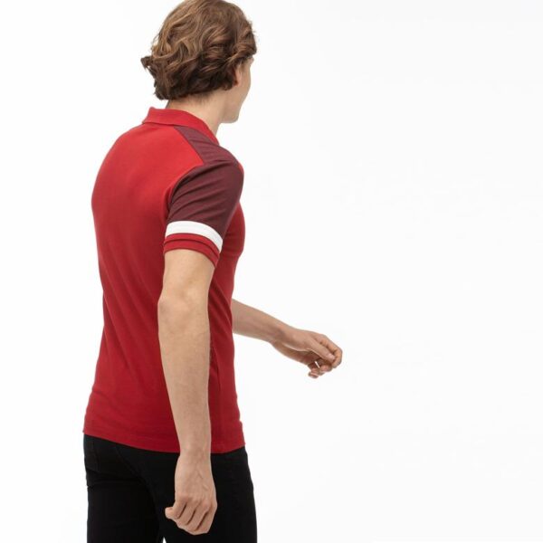Áo Lacoste Polo Slim fit Stretch Pique Bordeaux PH8743-51-1EJ - Ảnh 2
