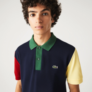 Ao Lacoste Colorblock Cotton Petit Pique 'Navy Blue Red' PH9536-821