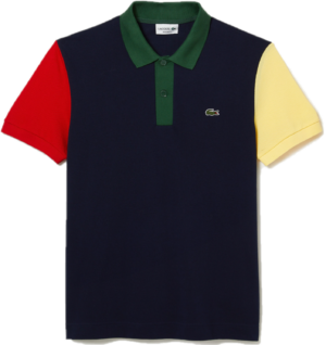 Ao Lacoste Colorblock Cotton Petit Pique 'Navy Blue Red' PH9536-821