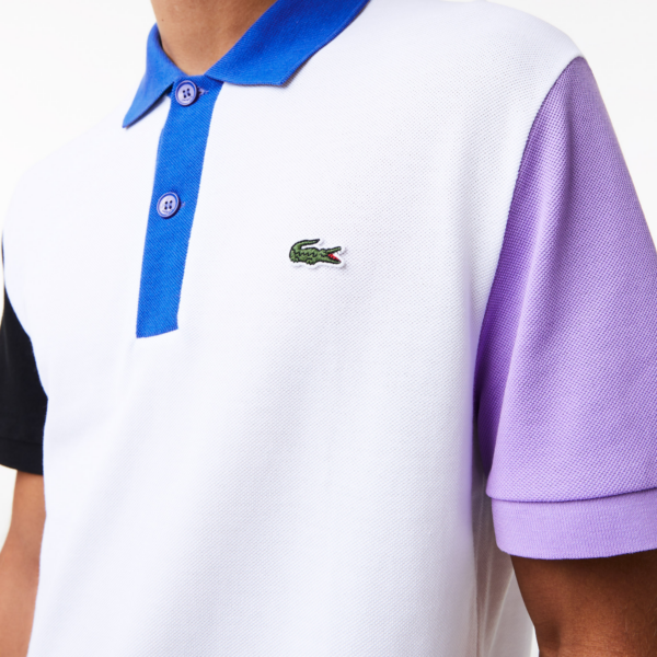 Ao Lacoste Colour Block Petit Pique 'White Black' PH9536-LUC