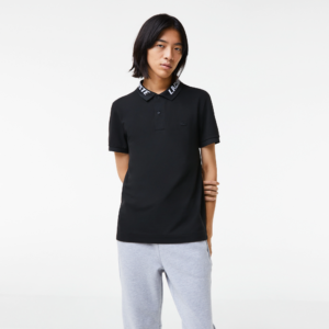 Ao Lacoste Slim Fit Logo Stretch Pique Polo 'Black' PH9642-53G-031