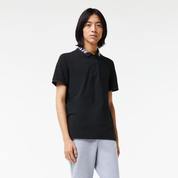 Ao Lacoste Slim Fit Logo Stretch Pique Polo 'Black' PH9642-53G-031