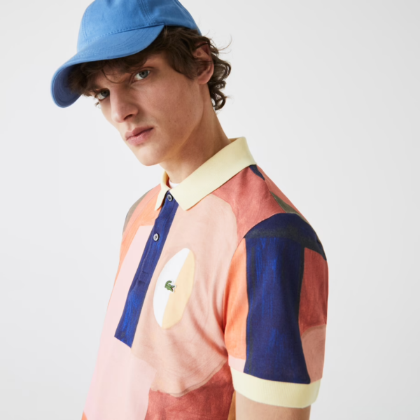 Áo Men’s Lacoste Regular Fit Paint Print Cotton Piqué Polo Shirt PH9707-00 - Ảnh 6