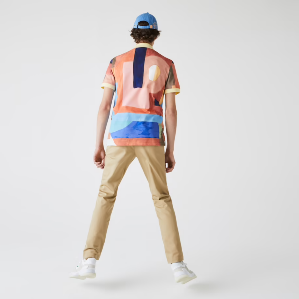 Áo Men’s Lacoste Regular Fit Paint Print Cotton Piqué Polo Shirt PH9707-00 - Ảnh 4