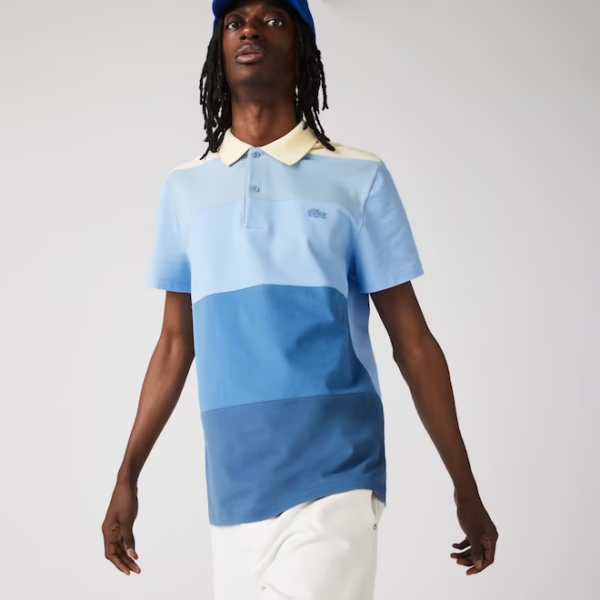 Áo Lacoste Gradient Color Block Polo Blue PH9719-51G - Ảnh 4
