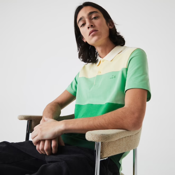 Áo Lacoste Gradient Color Block Polo Green PH9719-51G - Ảnh 2