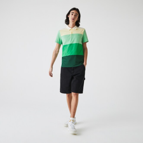 Áo Lacoste Gradient Color Block Polo Green PH9719-51G - Ảnh 6