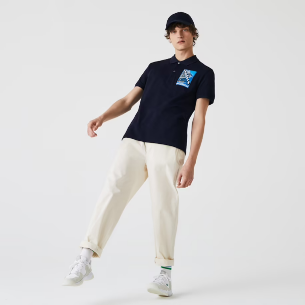Áo Lacoste Men's Badge-Embellished Cotton Polo PH9727-51G-166 - Ảnh 2