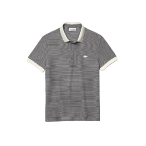 Áo Lacoste Linen Blend Striped Polo Grey PH9729-51G