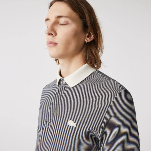 Áo Lacoste Regular Fit Striped Cotton Polo Shirt PH9729-GA3 - Ảnh 4