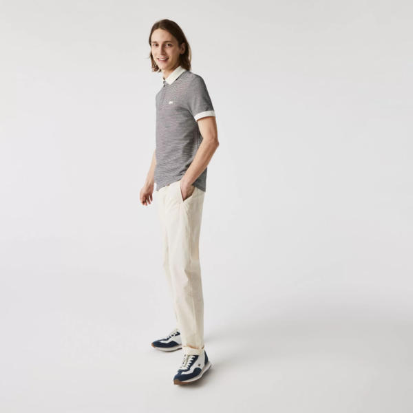 Áo Lacoste Regular Fit Striped Cotton Polo Shirt PH9729-GA3 - Ảnh 6