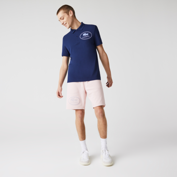 Áo Lacoste Men's Slim Fit Embroidered Crocodile Blue PH9733-78X - Ảnh 5