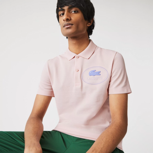 Áo Lacoste Slim Fit Embroidered Crocodile 'Pink' PH9733-ADY - Ảnh 5