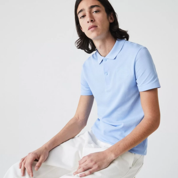 Áo Lacoste Slim Fit Embroidered Crocodile 'Blue' PH9733-FSL - Ảnh 2
