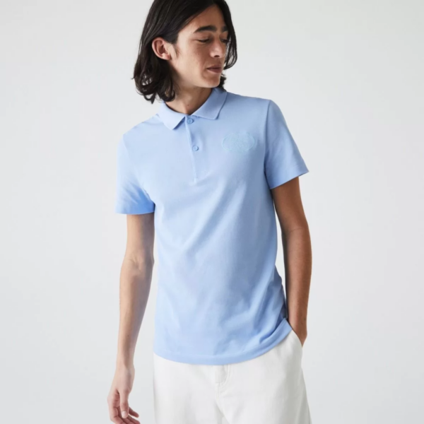 Áo Lacoste Slim Fit Embroidered Crocodile 'Blue' PH9733-FSL - Ảnh 3
