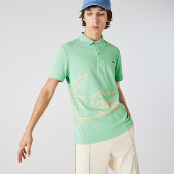 Áo Lacoste Men's Outline BIG CROC Polo PH9739-51G-TTF - Ảnh 3