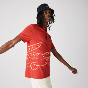 Alternative view of Áo Lacoste Regular Fit Crocodile Print Polo Shirt PH9739-67G