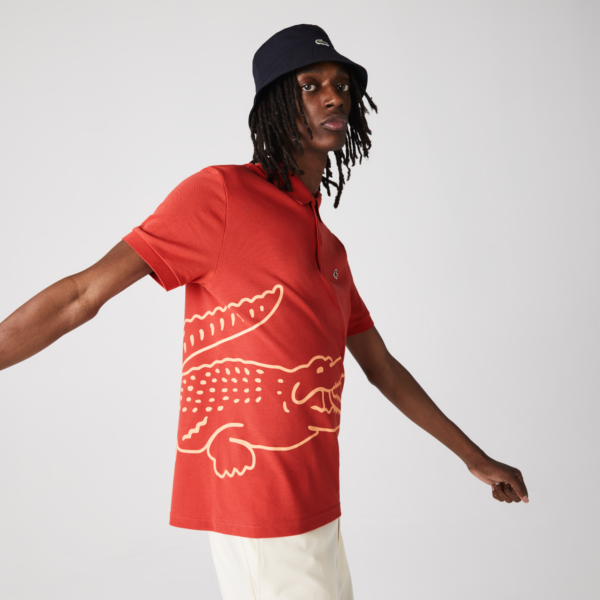 Áo Lacoste Regular Fit Crocodile Print Polo Shirt PH9739-67G - Ảnh 2