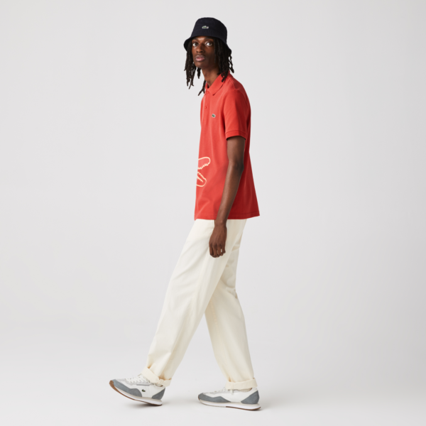 Áo Lacoste Regular Fit Crocodile Print Polo Shirt PH9739-67G - Ảnh 4