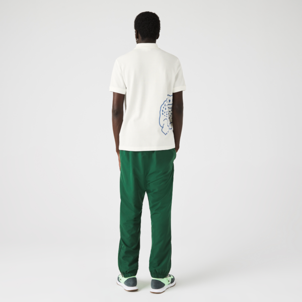 Áo Lacoste Men's Crocodile Print White Polo Shirt PH9739-70V - Ảnh 4