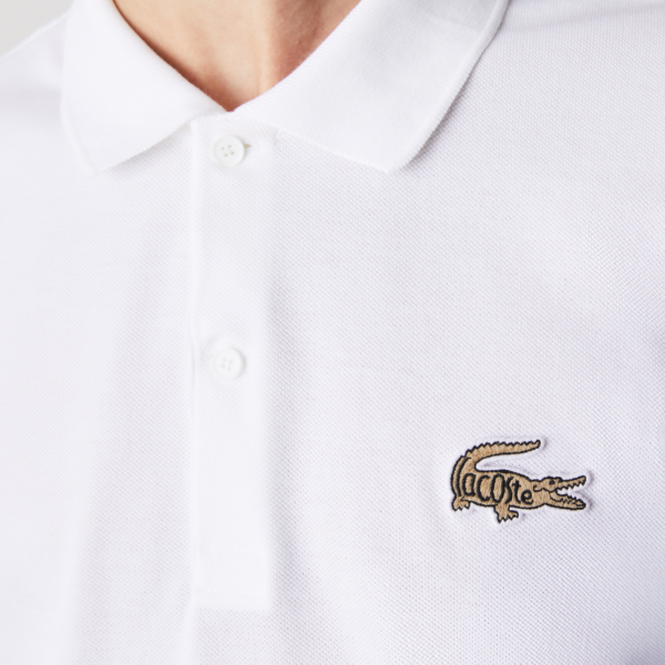 Áo Men’s Lacoste Regular Fit Badge Cotton Piqué Polo Shirt PH9761-001 - Ảnh 3