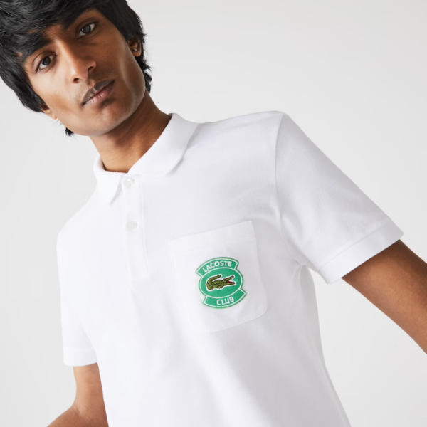 Áo Lacoste Men's Pocket Cotton Piqué Polo PH9762-51G-001 - Ảnh 6