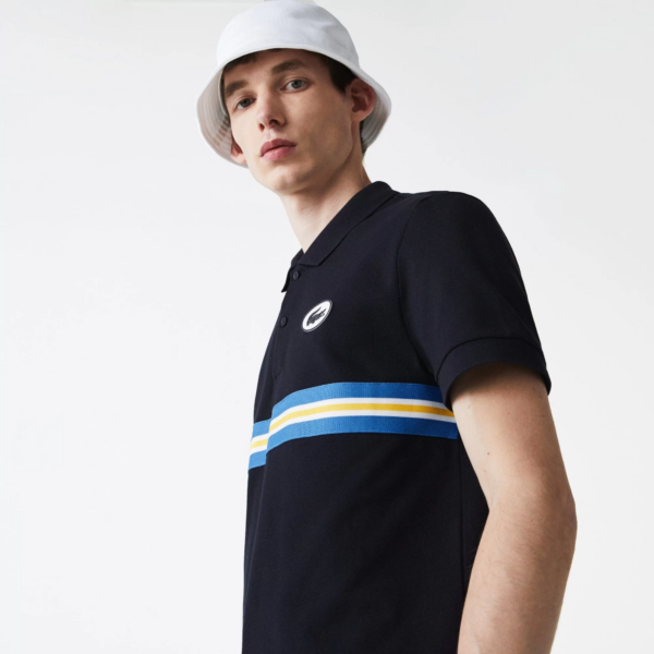 Áo Lacoste Men's Heritage Regular Fit Badge Cotton Pique Polo Shirt PH9764-HDE - Ảnh 5
