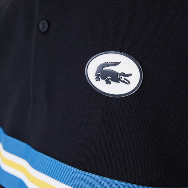 Áo Lacoste Men's Heritage Regular Fit Badge Cotton Pique Polo Shirt PH9764-HDE - Ảnh 3