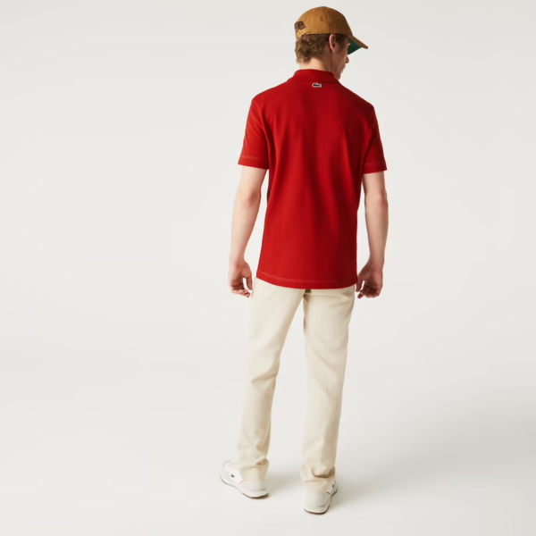 Áo Lacoste Men's Color Matching Cotton Pique Polo PH9766-51G-LA0 - Ảnh 4